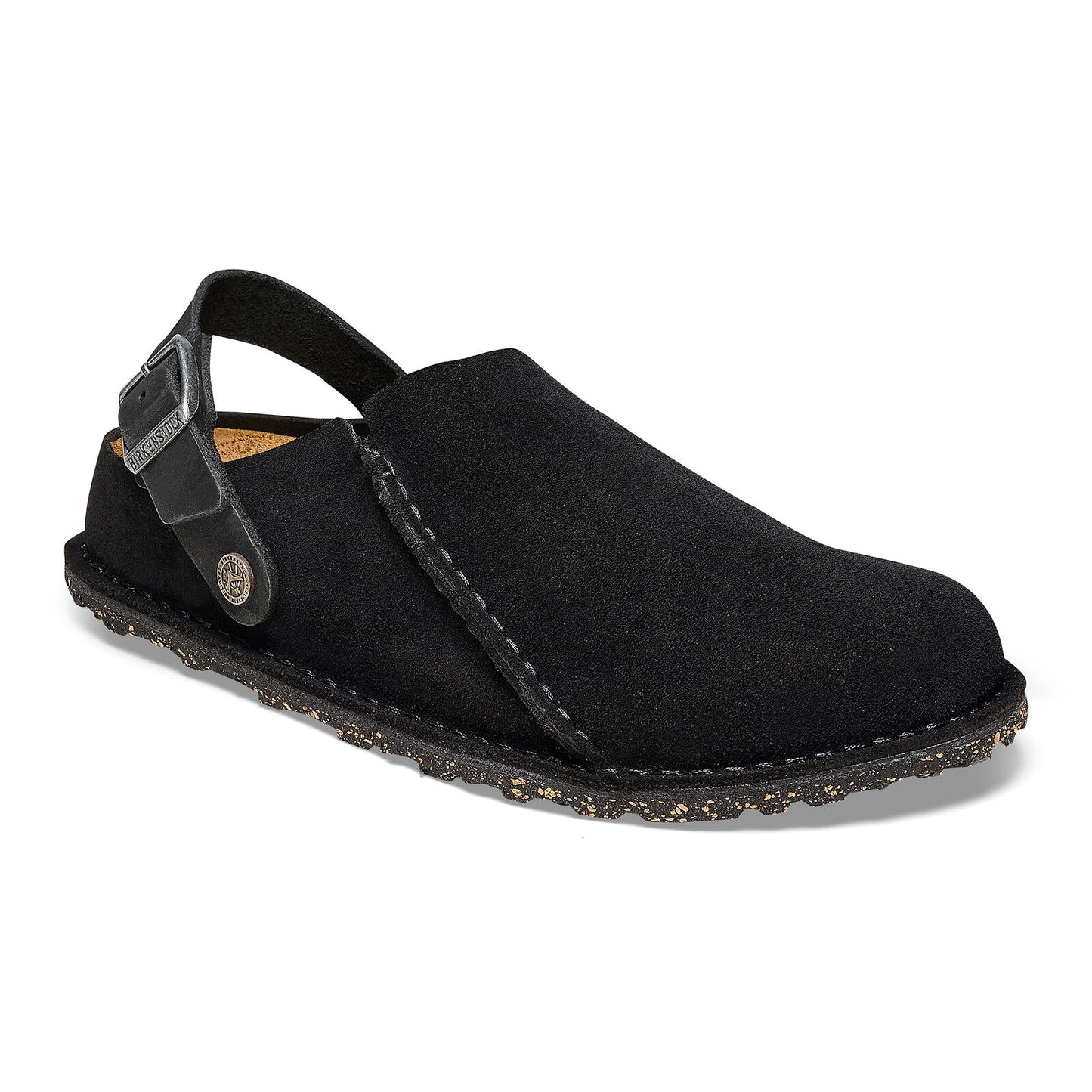 Lutry Premium Suede Suede Leather - Black - Slipper Lounge