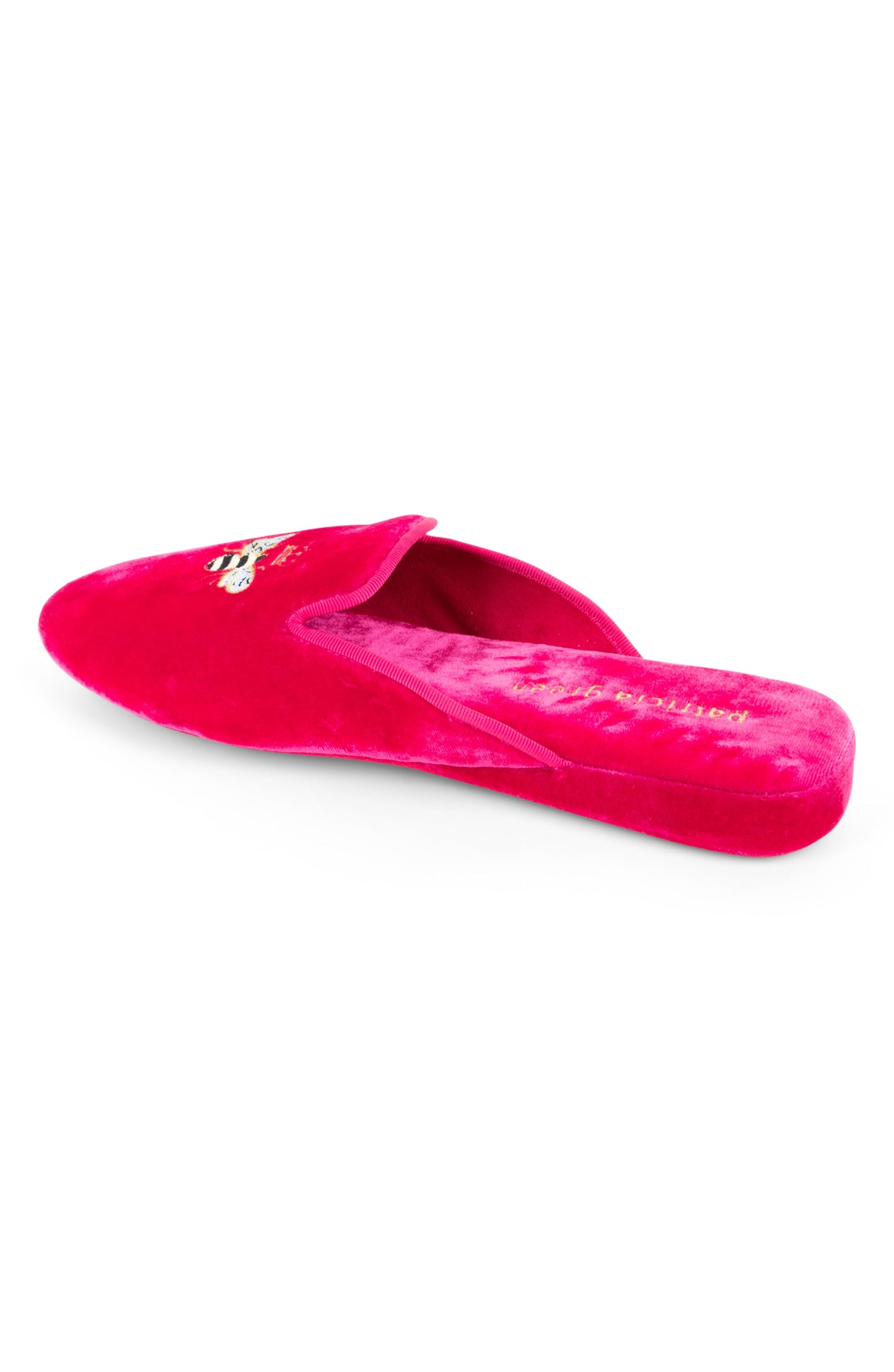 Queen Bee Embroidered Velvet Slipper