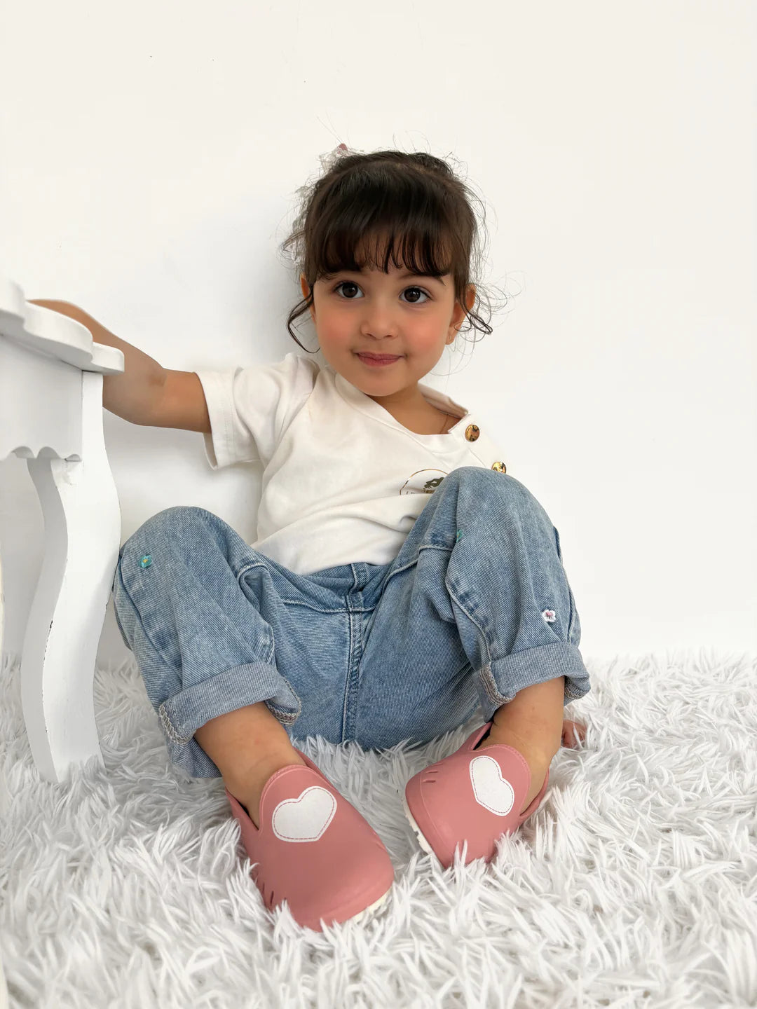 Cruise Loafer Kids - Blush Pink Hearts print / Waterproof - Slipper Lounge