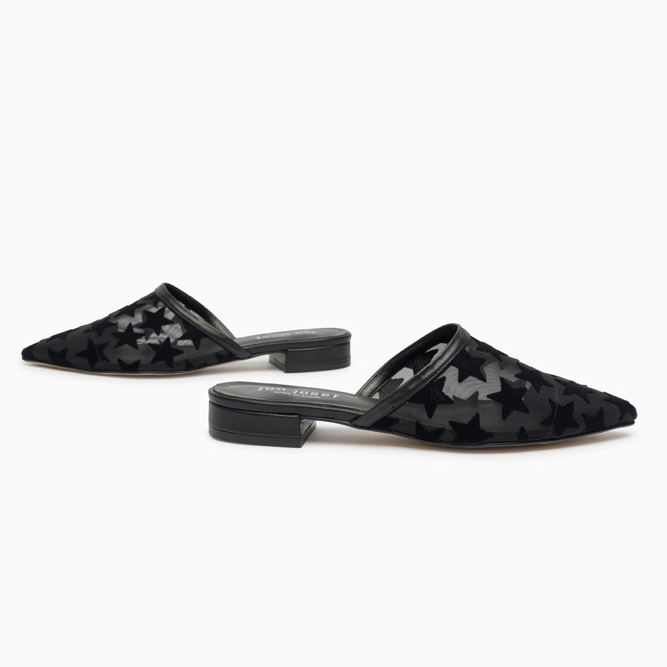 Rosalia Mule Mesh Flat - Slipper Lounge