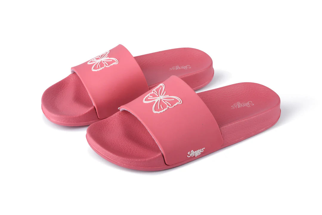 POOL SLIPPERS CORAL BUTTERFLY - Slipper Lounge