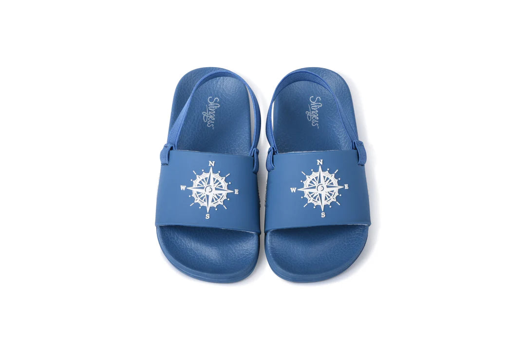POOL SLIPPERS BLUE COMPASS - SPECIAL INTRO PRICE! - Slipper Lounge