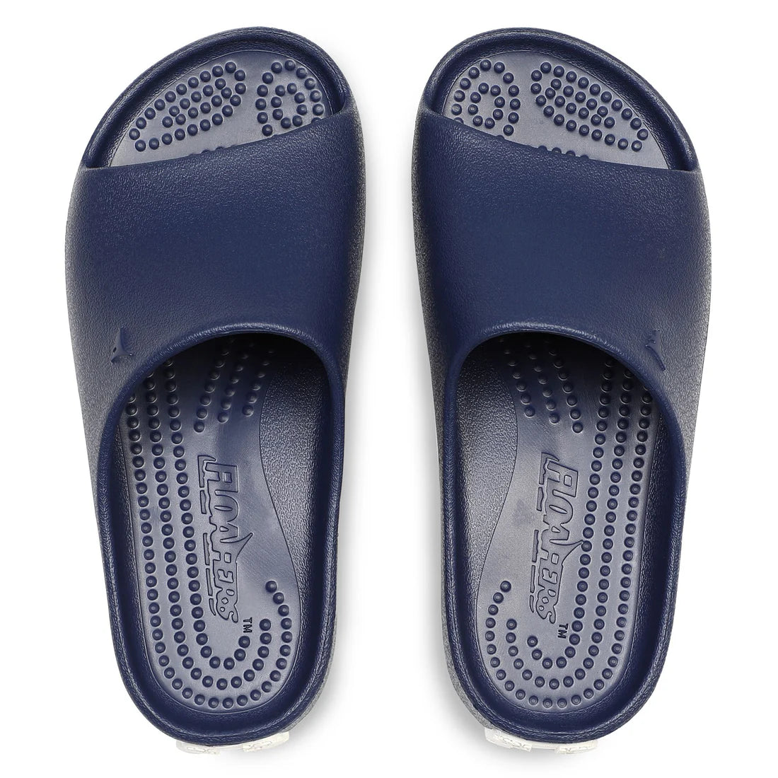 Navy Peony/Bright White Lane-4 kids slide - Slipper Lounge