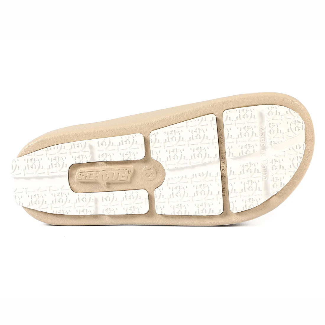 Warm Sand/Bright White Lane-4 Kids Slide - Slipper Lounge