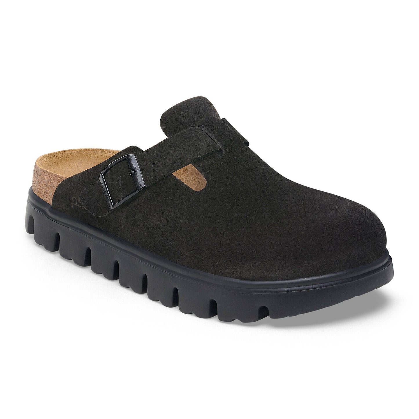 Boston Chunky Suede Leather - Black/Blac - Slipper Lounge