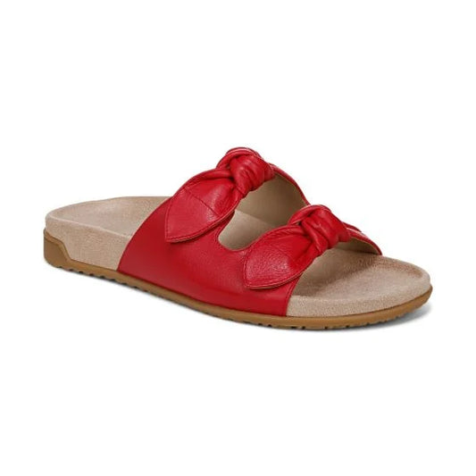 Elara Slide Sandal Fruit Punch Leather - Slipper Lounge