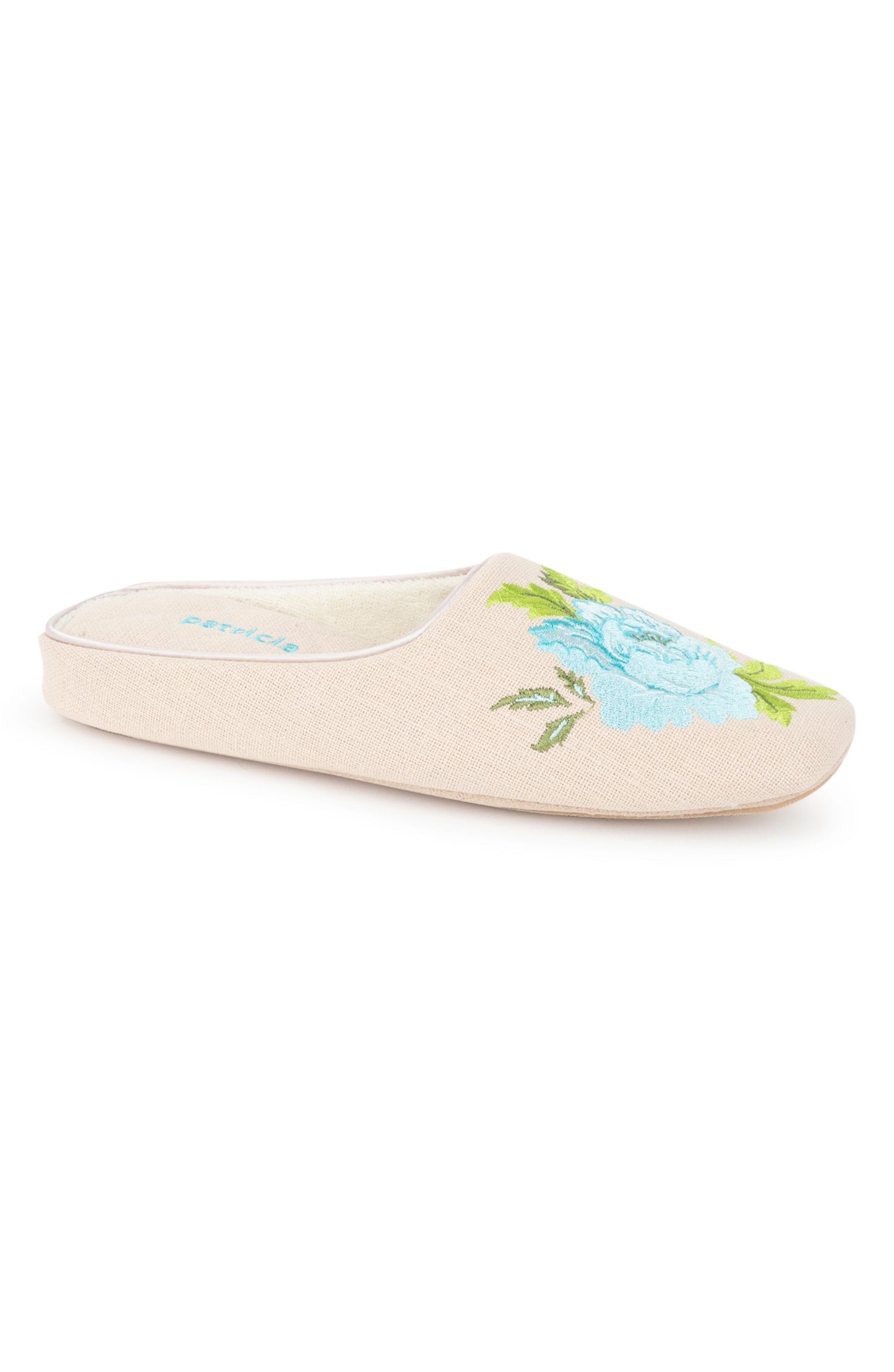 Peony Embroidered Slipper - Slipper Lounge