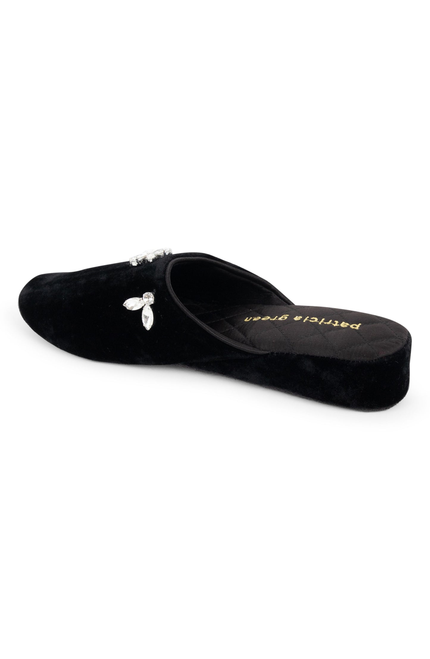 Lucille Crystal Embellished Velvet Slipper