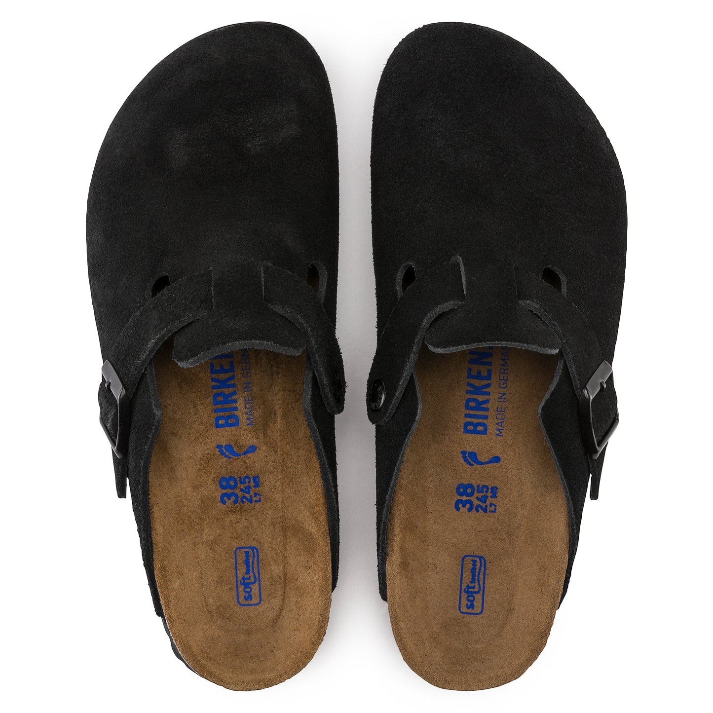 Boston Soft Footbed Suede Leather - Black