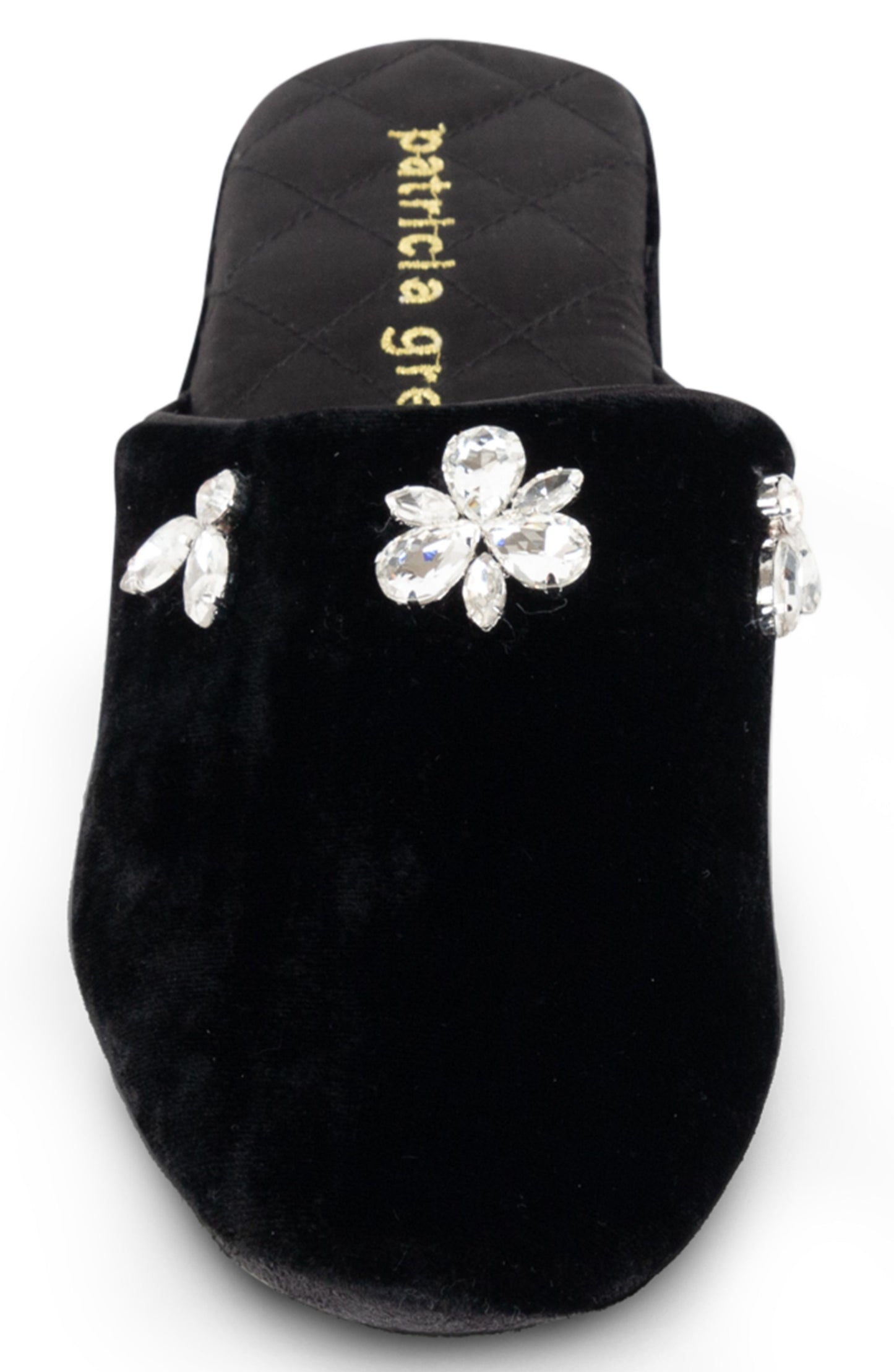 Lucille Crystal Embellished Velvet Slipper