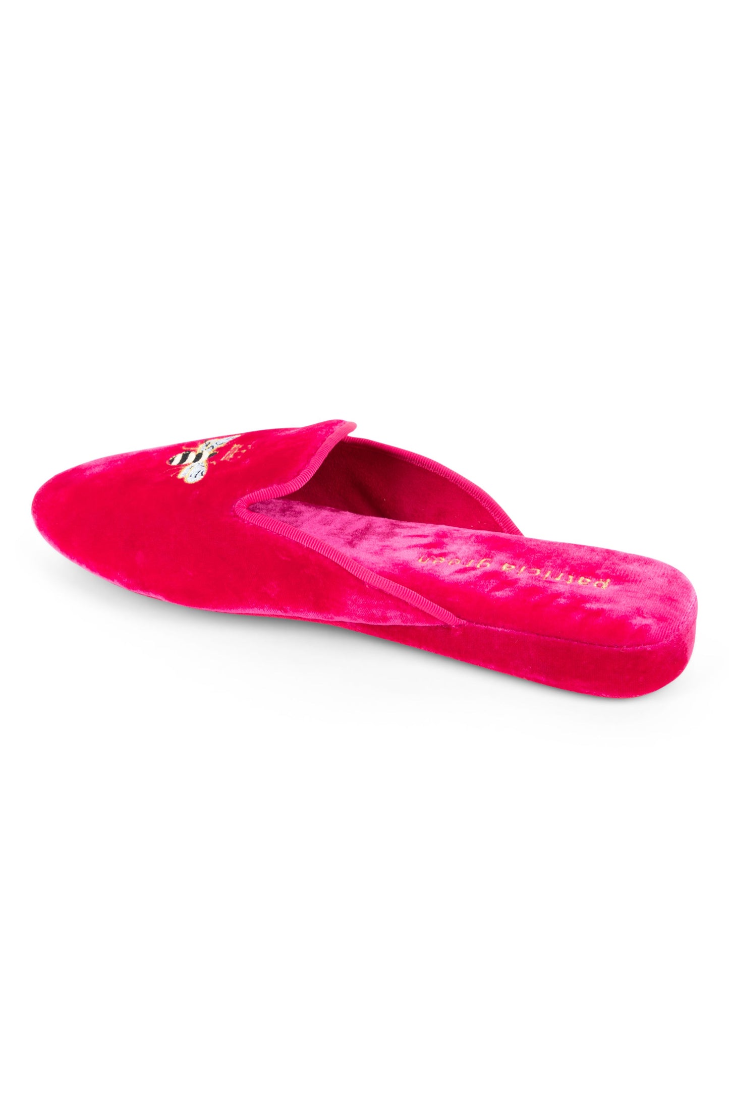 Queen Bee Embroidered Velvet Slipper