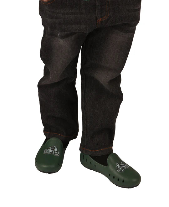 Cruise Loafer Kids - Green with Denim Bike Patch / Waterproof - Slipper Lounge