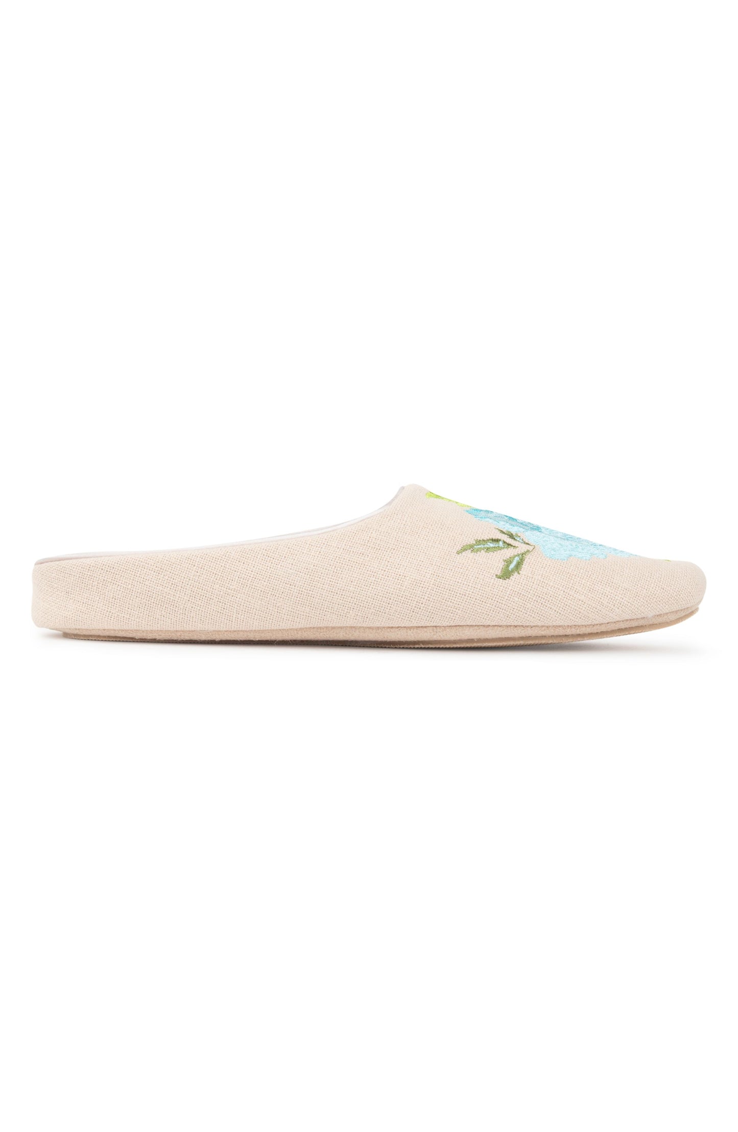 Peony Embroidered Slipper