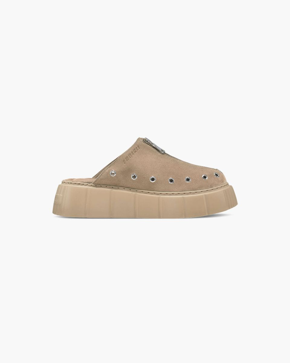 Matilda Mule Suede Beige - Slipper Lounge