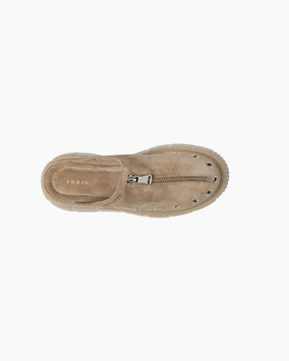 Matilda Mule Suede Beige - Slipper Lounge