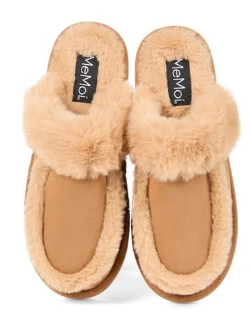 The Holly Plush Slippers-Chestnut