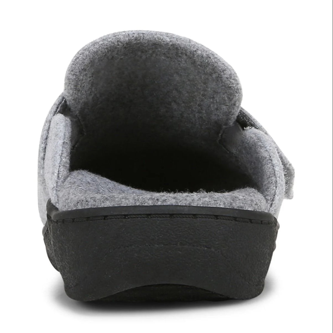 GEMMA II MULE SLIPPERS-Light Gray Flannal