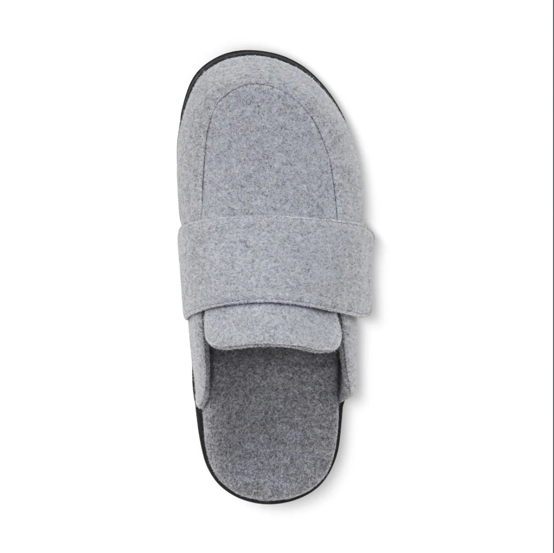 GEMMA II MULE SLIPPERS-Light Gray Flannal