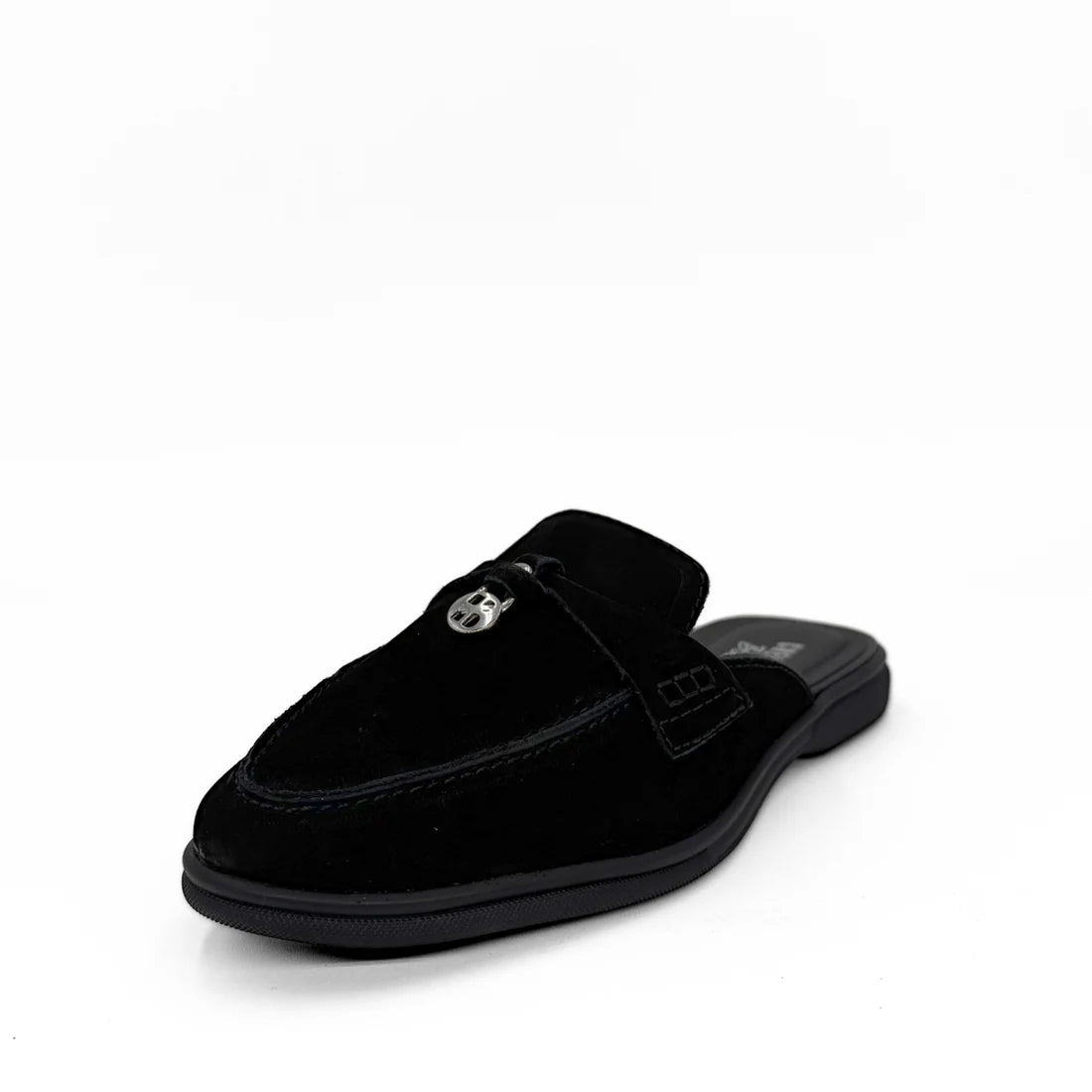 Lasso Nubuck Slip On Loafers-Black