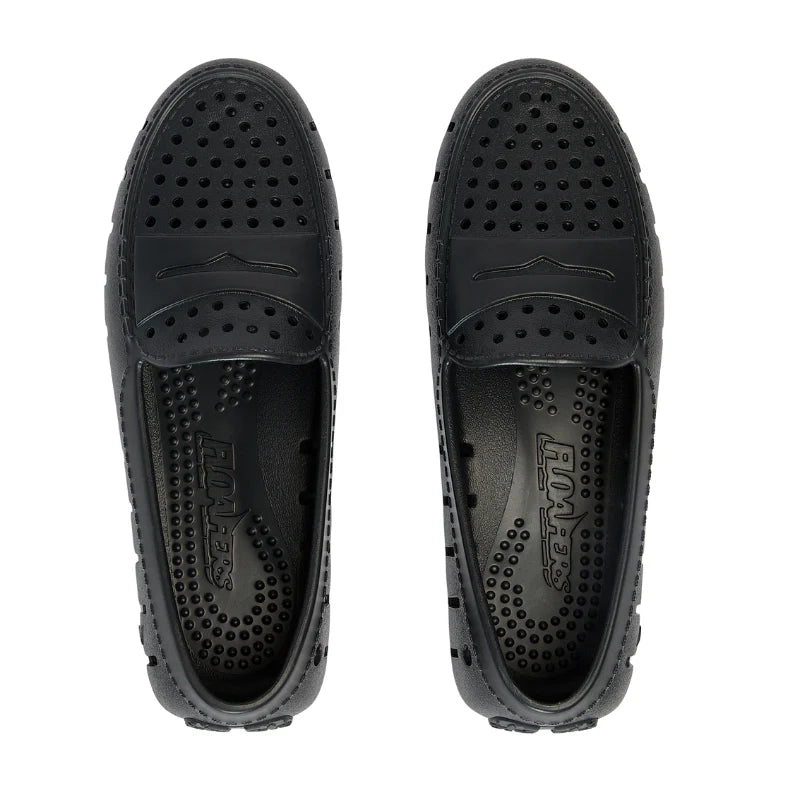 Women’s Black/Asphalt Loafers – Posh 2.0 Slip-On Comfort Shoes with Arch Support & Non-Slip Sole