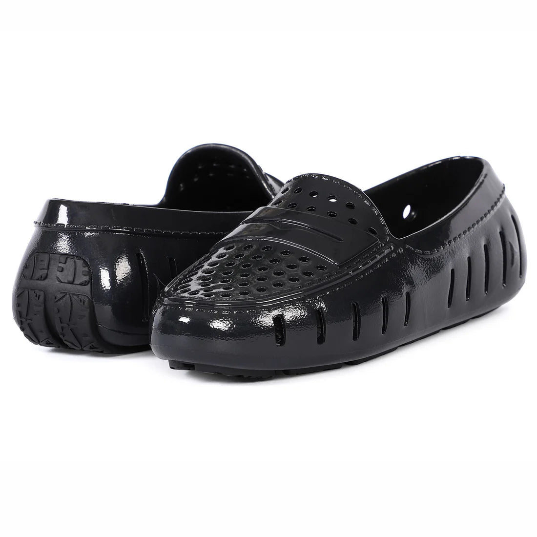 Women’s Black Patent Loafers – Posh 4P Slip-On Dress & Casual Shoes with Arch Support & Breathable Comfort