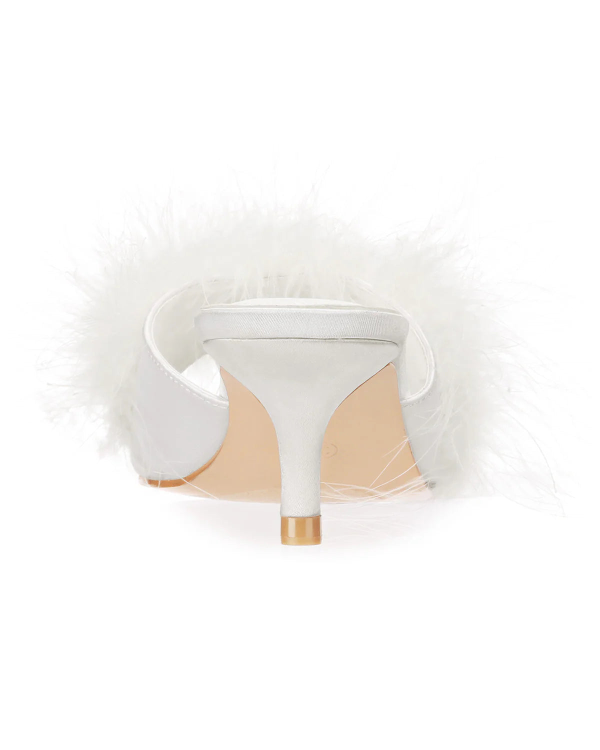 Women's Mona Marabou Hard Sole Slender Heel Slipper