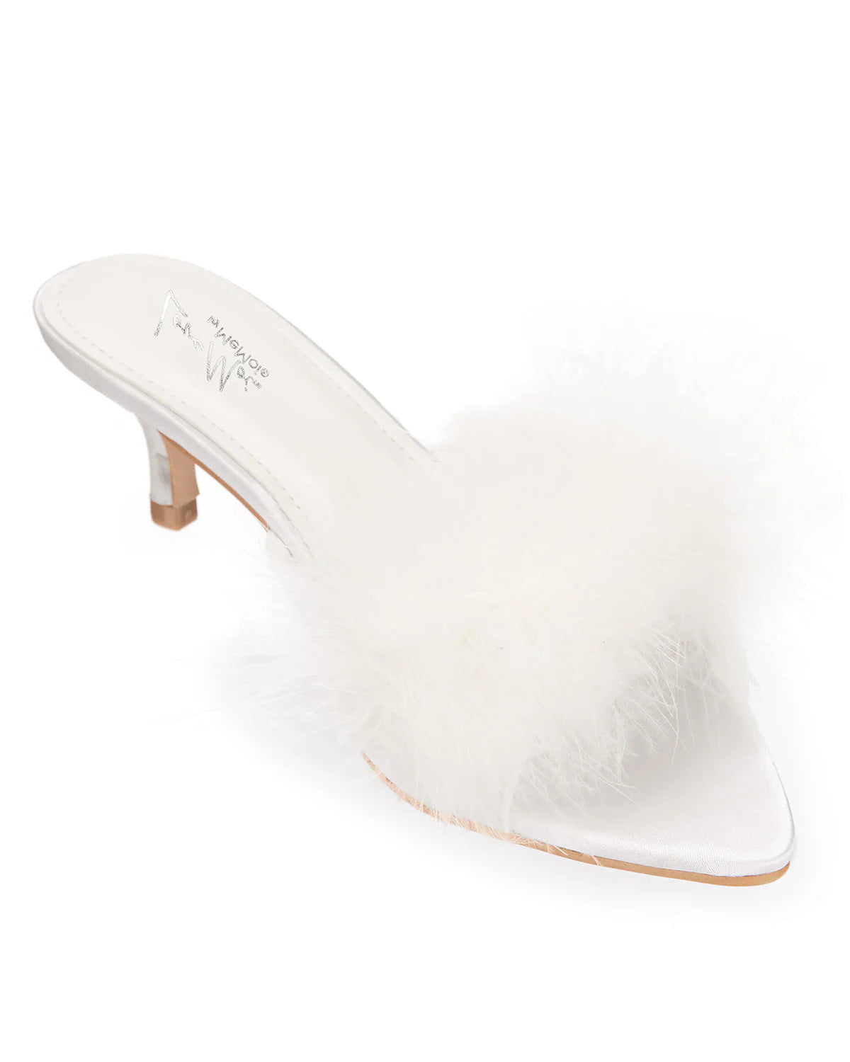 Women's Mona Marabou Hard Sole Slender Heel Slipper - Slipper Lounge
