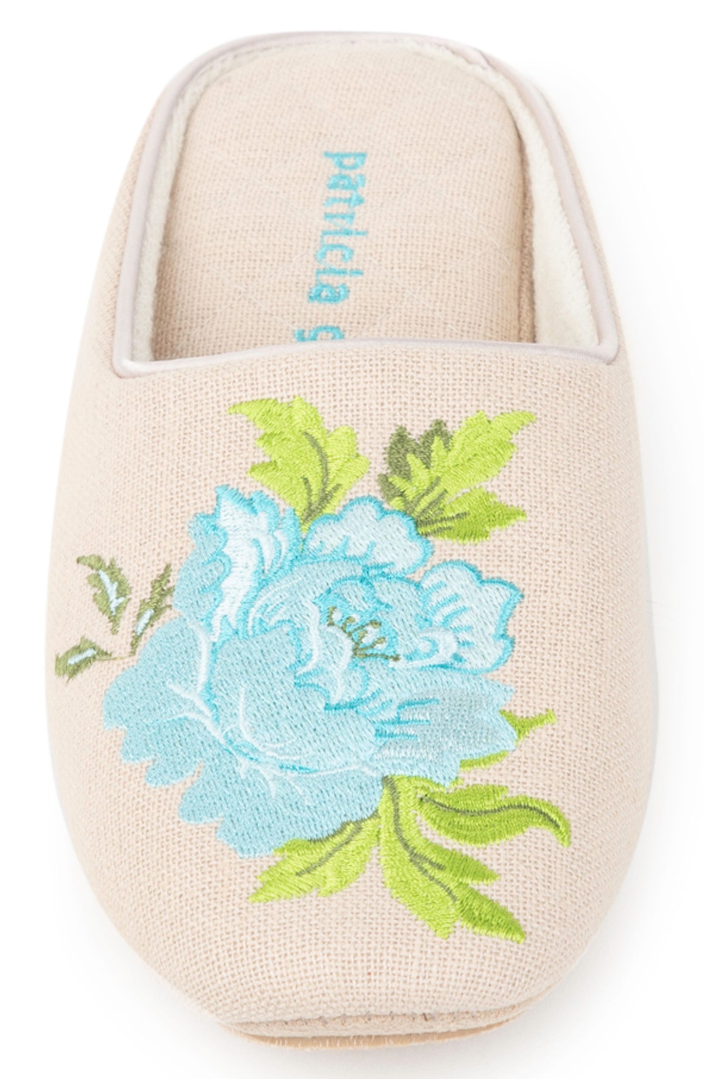 Peony Embroidered Slipper