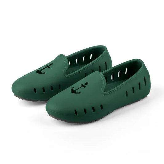 Cruise Loafer Kids - Green Anchor Perforated / Waterproof - Slipper Lounge