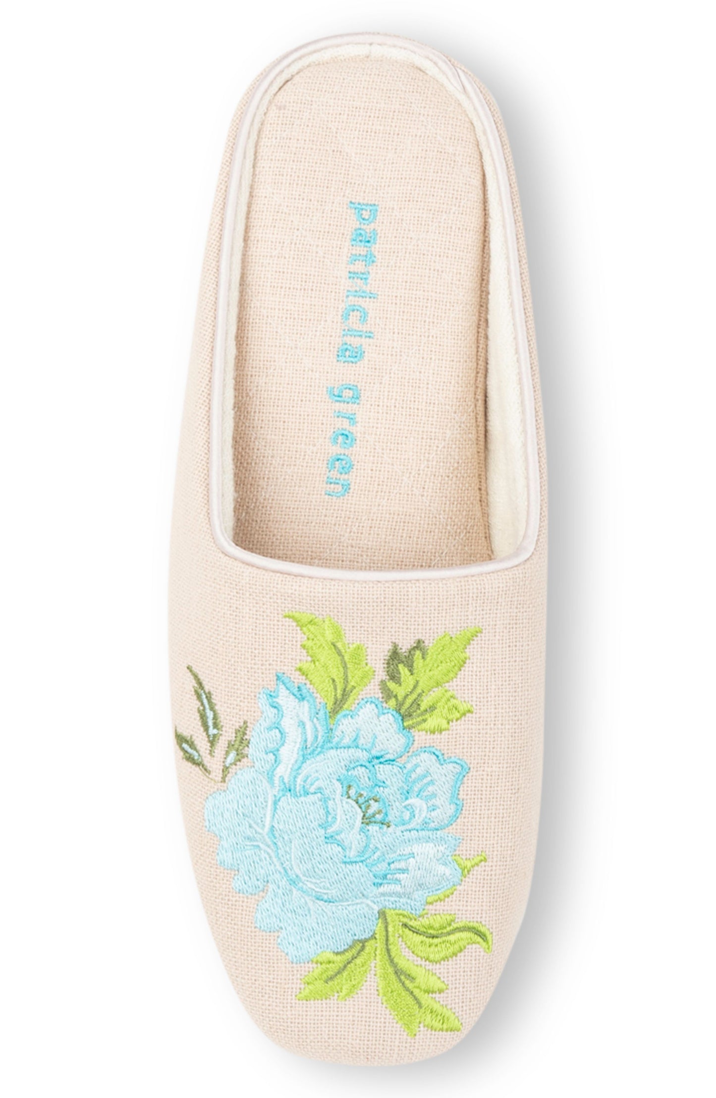 Peony Embroidered Slipper