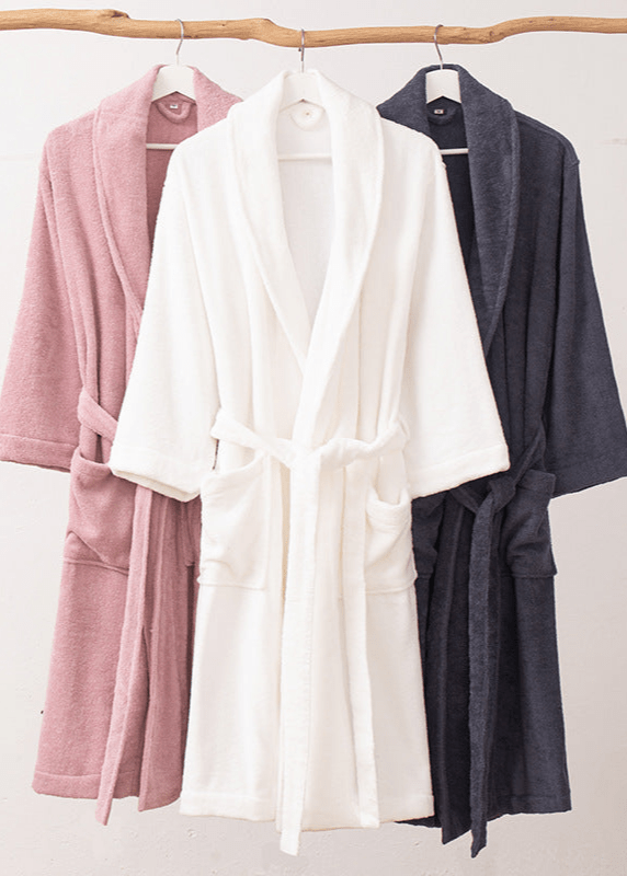 Classic Ultra-Soft Absorbent Cotton Bathrobe / Gray