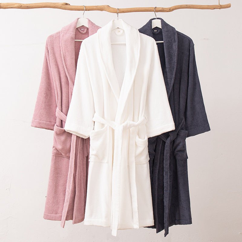 Classic Ultra-Soft Absorbent Cotton Bathrobe / Gray