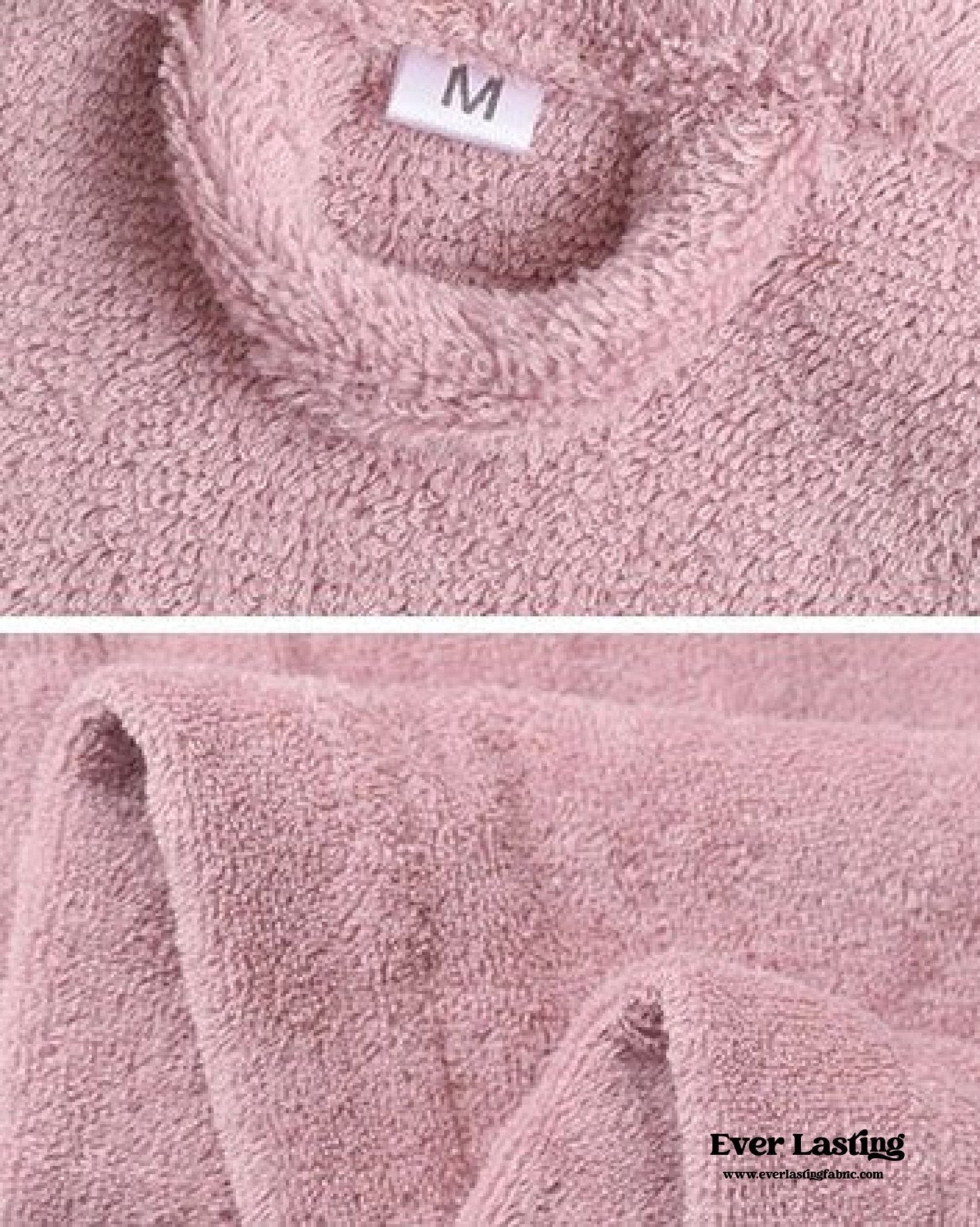 Classic Ultra-Soft Absorbent Cotton Bathrobe / Pink