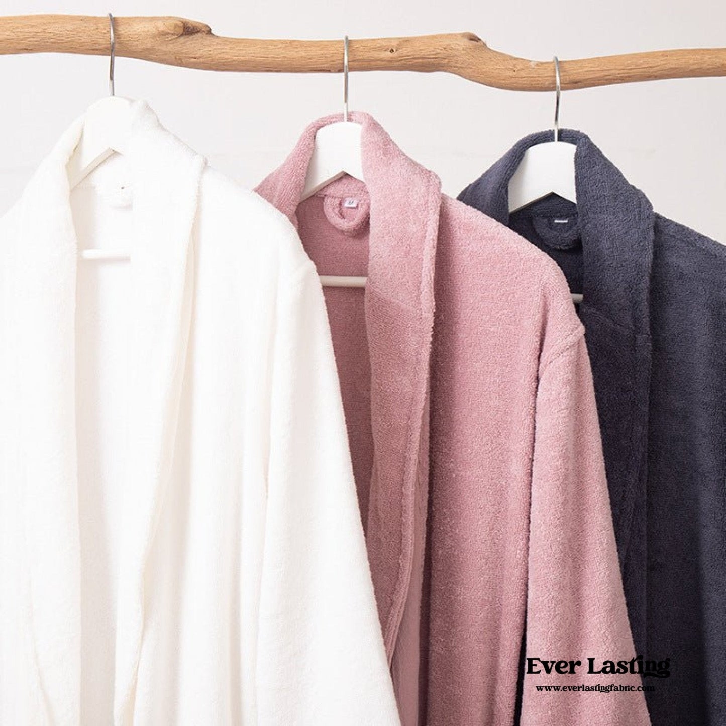 Classic Ultra-Soft Absorbent Cotton Bathrobe / Pink