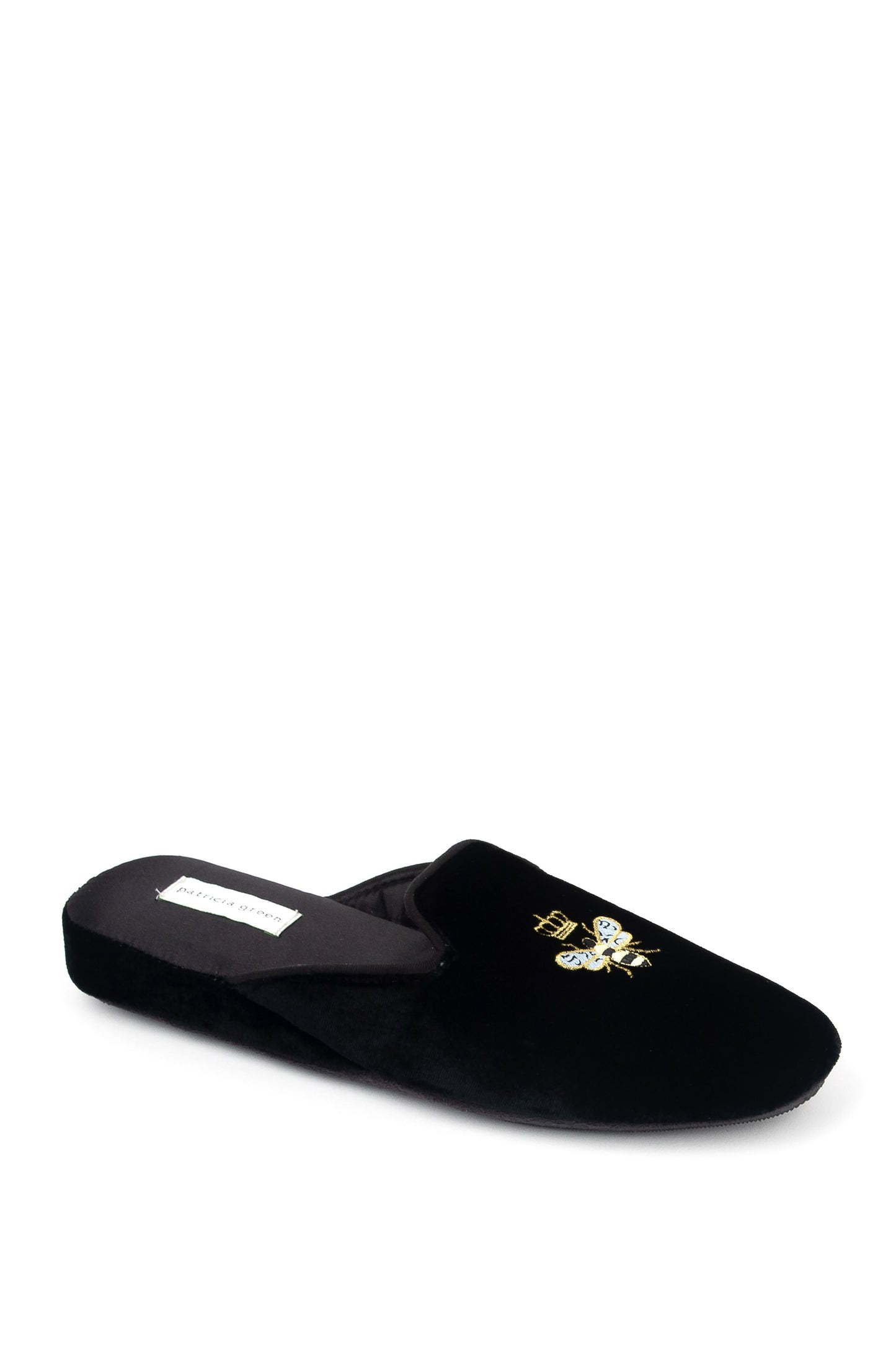 Queen Bee Embroidered Velvet Slipper