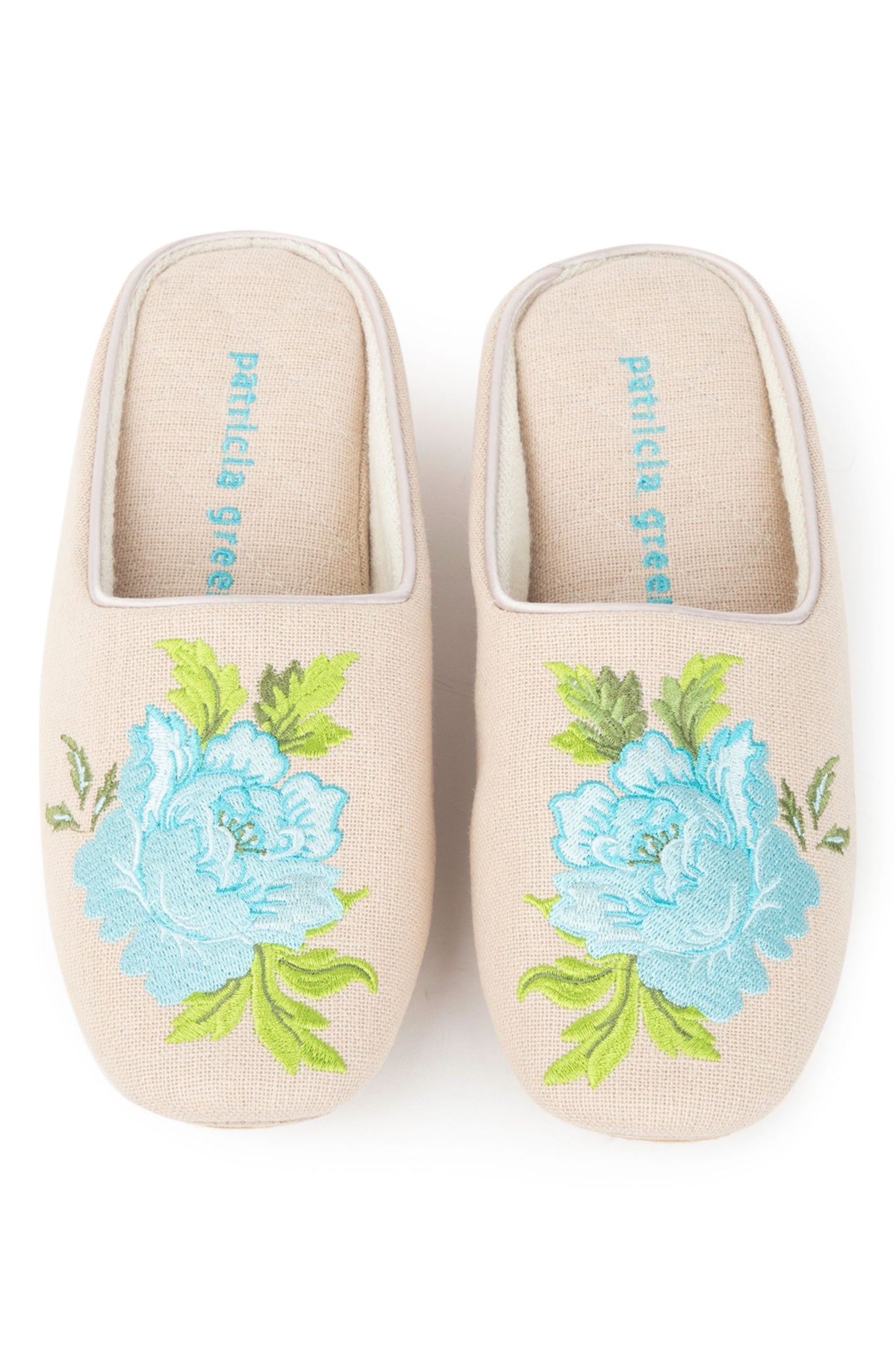 Peony Embroidered Slipper