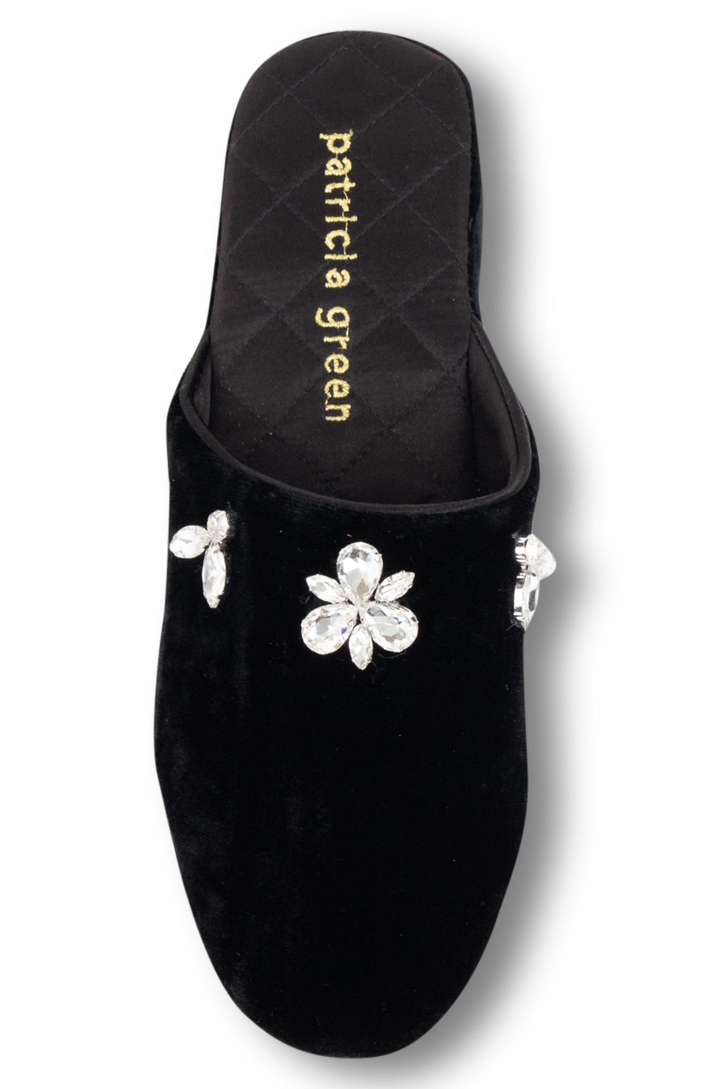 Lucille Crystal Embellished Velvet Slipper